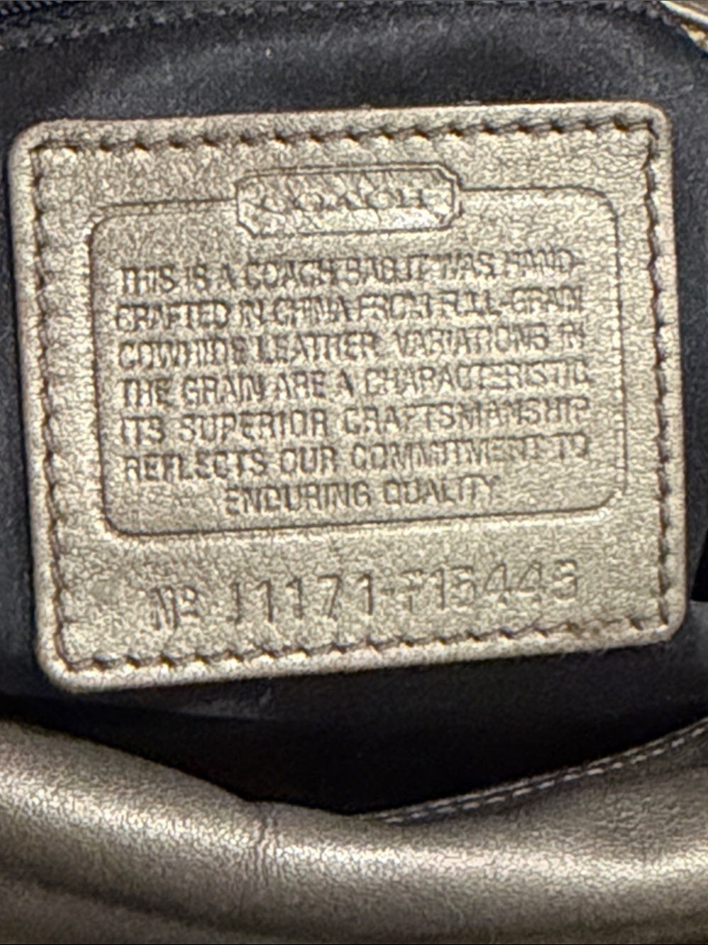 Coach Brown Leather Satchel with Gold Hardware - Picture 7 of 8